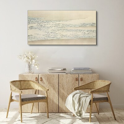 Waves on a calm background Canvas Wall art