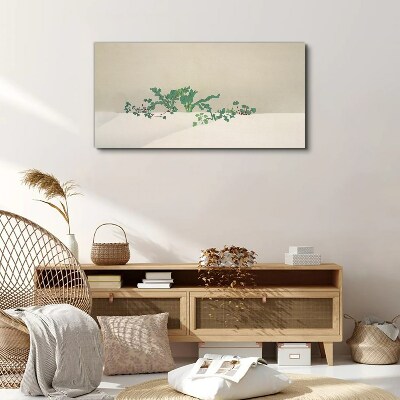 Delicate plants on a neutral background Canvas Wall art