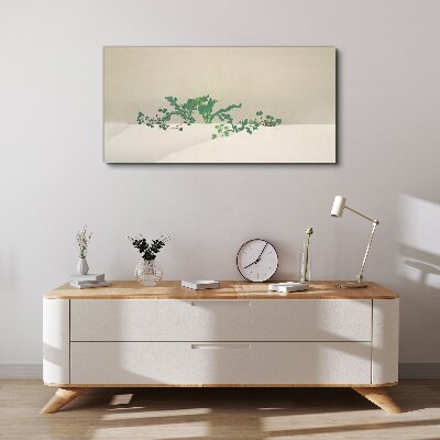 Delicate plants on a neutral background Canvas Wall art