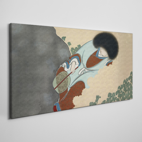 Winter walk in traditional style Canvas Wall art
