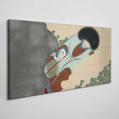 Winter walk in traditional style Canvas Wall art
