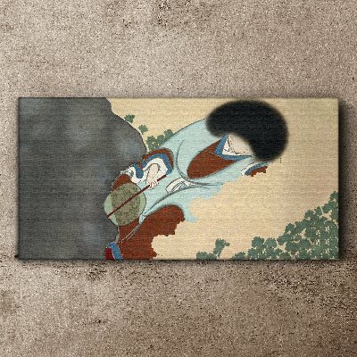 Winter walk in traditional style Canvas Wall art