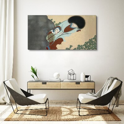 Winter walk in traditional style Canvas Wall art