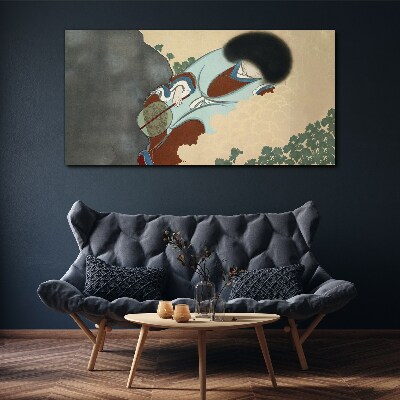 Winter walk in traditional style Canvas Wall art