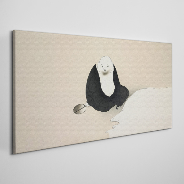 A quiet moment in a monochromatic space Canvas Wall art