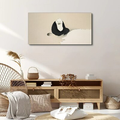 A quiet moment in a monochromatic space Canvas Wall art
