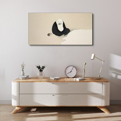 A quiet moment in a monochromatic space Canvas Wall art