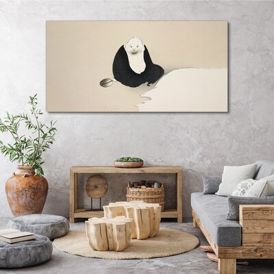 A quiet moment in a monochromatic space Canvas Wall art