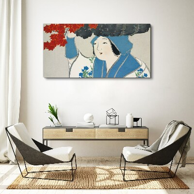 Joy among the autumn leaves Canvas Wall art