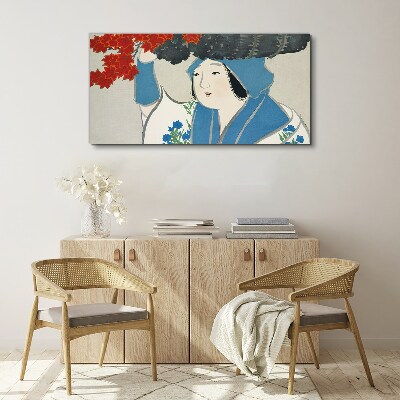 Joy among the autumn leaves Canvas Wall art