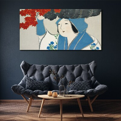 Joy among the autumn leaves Canvas Wall art