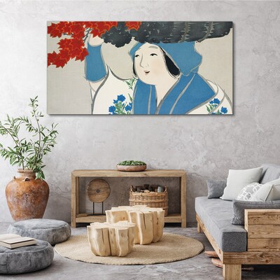 Joy among the autumn leaves Canvas Wall art