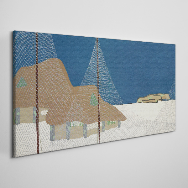 Abstract landscape with mesh Canvas Wall art