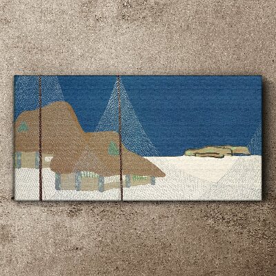 Abstract landscape with mesh Canvas Wall art