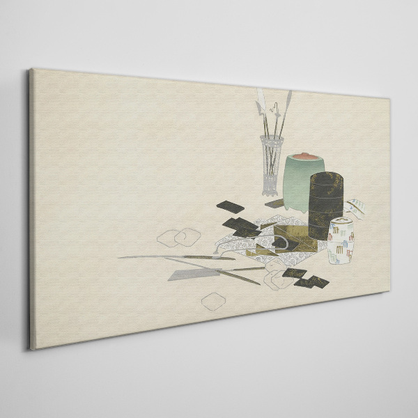 Minimalist composition with ceramics Canvas Wall art