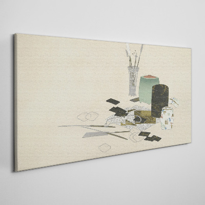 Minimalist composition with ceramics Canvas Wall art