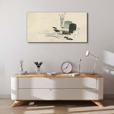 Minimalist composition with ceramics Canvas Wall art