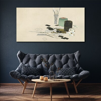Minimalist composition with ceramics Canvas Wall art