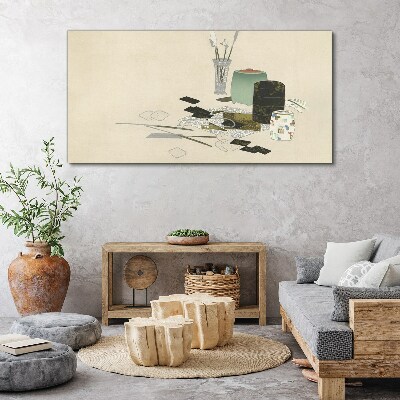 Minimalist composition with ceramics Canvas Wall art