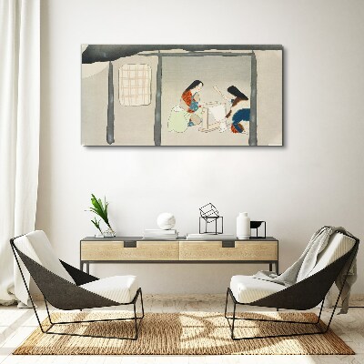 Female abstraction cottages Canvas Wall art