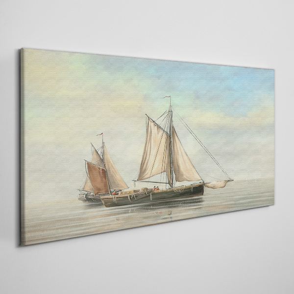 A quiet morning on the water Canvas print