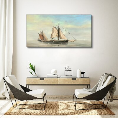 A quiet morning on the water Canvas print