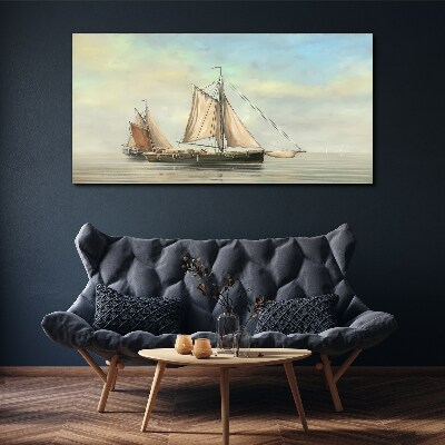 A quiet morning on the water Canvas print