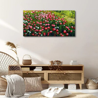 A meadow full of poppies Canvas print