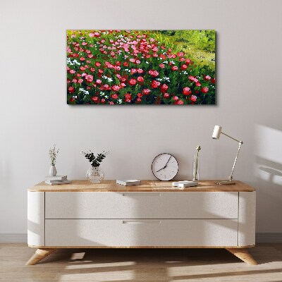 A meadow full of poppies Canvas print