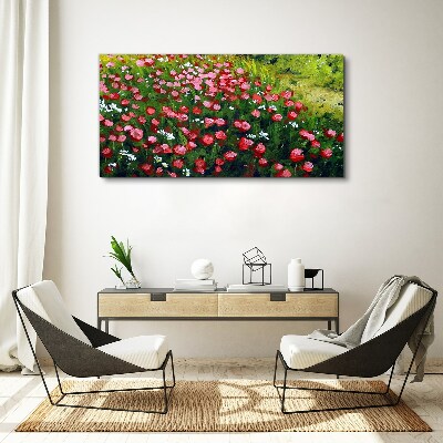 A meadow full of poppies Canvas print