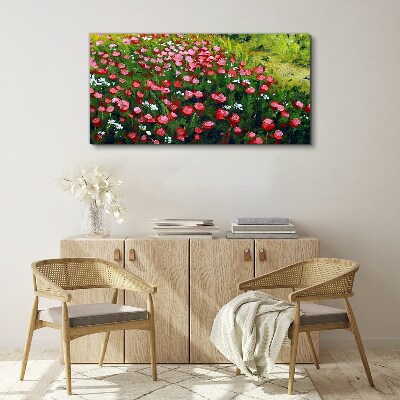 A meadow full of poppies Canvas print