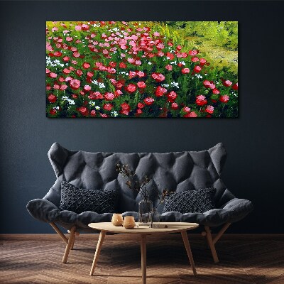 A meadow full of poppies Canvas print