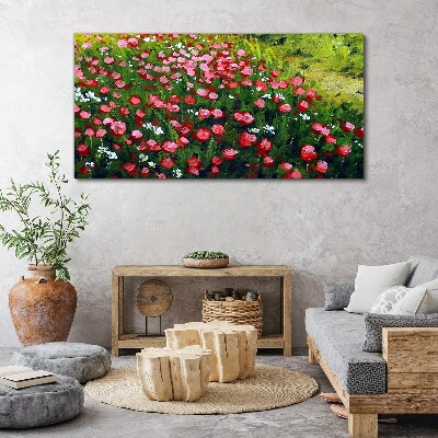 A meadow full of poppies Canvas print
