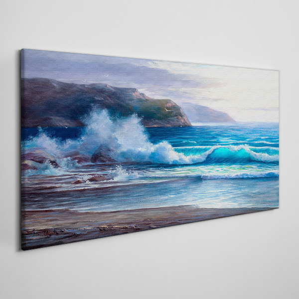 Calm ocean waves Canvas print