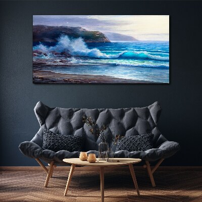 Calm ocean waves Canvas print