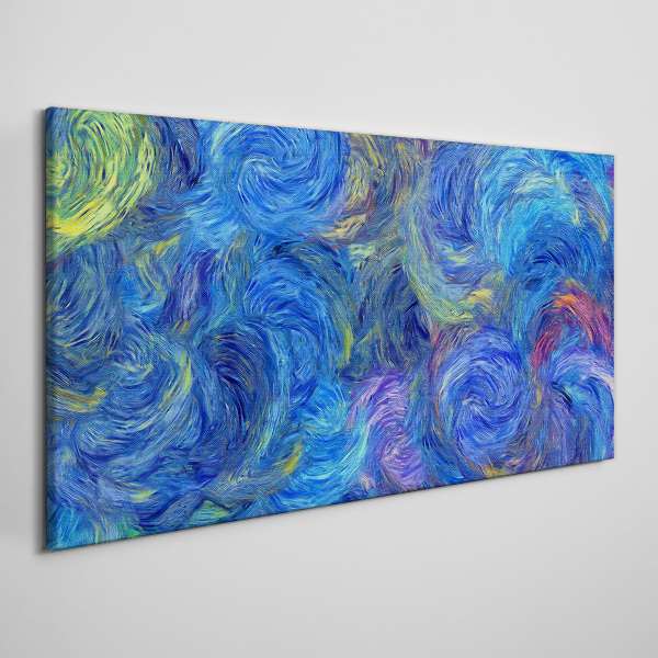 Swirling blue spirals Canvas print
