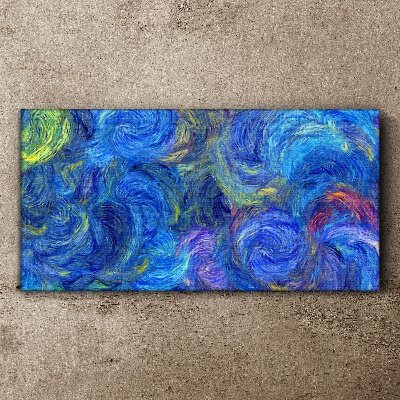 Swirling blue spirals Canvas print