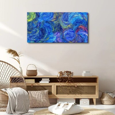 Swirling blue spirals Canvas print