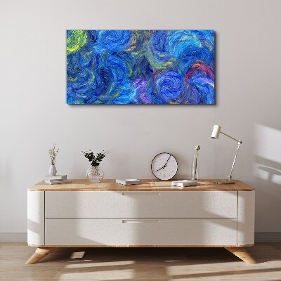 Swirling blue spirals Canvas print