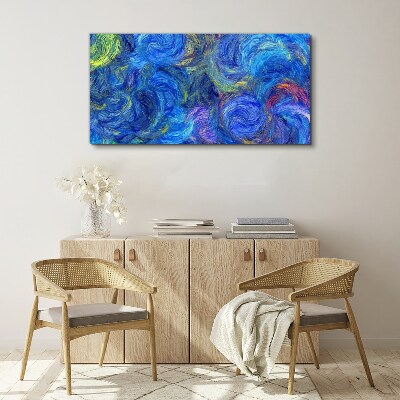 Swirling blue spirals Canvas print