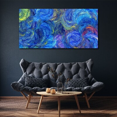Swirling blue spirals Canvas print