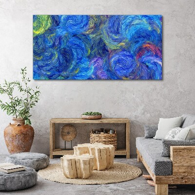 Swirling blue spirals Canvas print