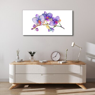 Painting flower branch Canvas print
