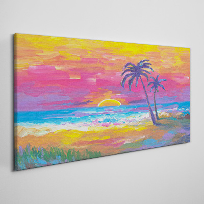 Palm beach sunset Canvas print