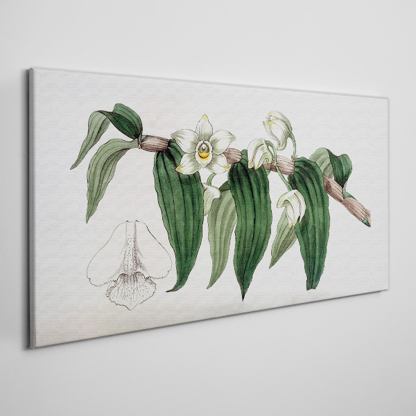 Floral arrangement with leaves Canvas print