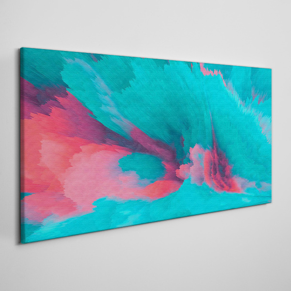 Turquoise abstract waves Canvas print