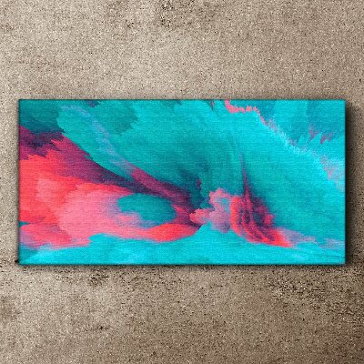 Turquoise abstract waves Canvas print