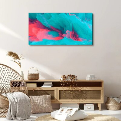 Turquoise abstract waves Canvas print