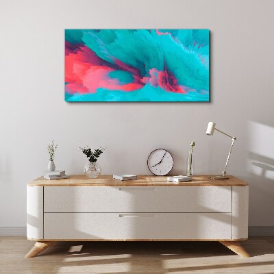 Turquoise abstract waves Canvas print