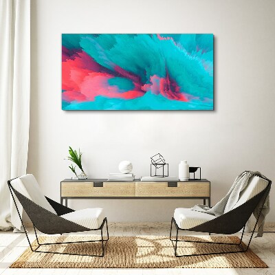 Turquoise abstract waves Canvas print